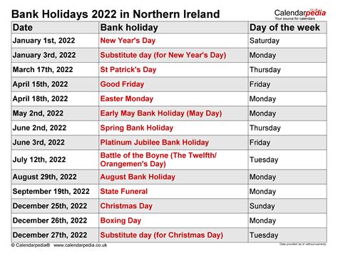bank holidays 2024 uk northern ireland